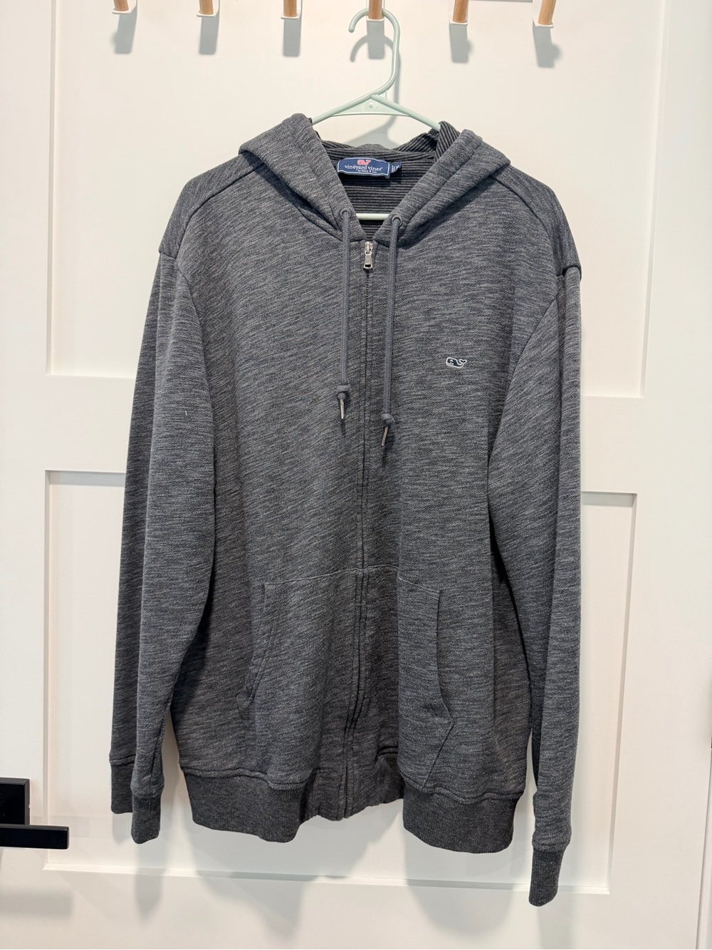 Vineyard Vines Men's Heathered Gray Full-Zip Hooded Sweater